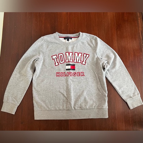 Tommy Hilfiger grey/grey crewneck sweatshirt Size L - Picture 1 of 3